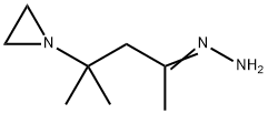 2-Pentanone,  4-(1-aziridinyl)-4-methyl-,  hydrazone Structure