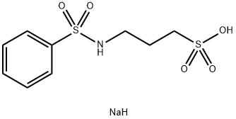 3-[(フェニルスルホニル)アミノ]-1-プロパンスルホン酸ナトリウム 化学構造式