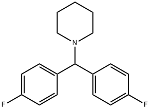 1-(4,4′-ジフルオロベンズヒドリル)ピペリジン 化学構造式
