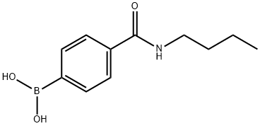 4-(ブチルアミノカルボニル)フェニルボロン酸 化学構造式