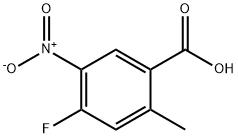 4-氟-2-甲基-5-硝基苯甲酸,64695-92-7,结构式