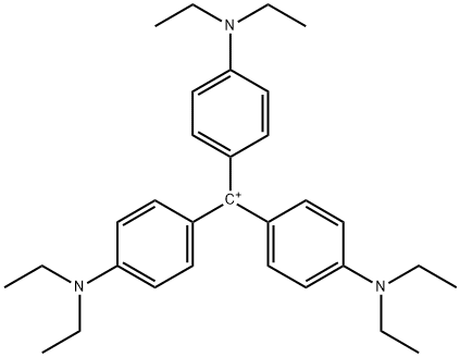 トリス[4-(ジエチルアミノ)フェニル]メチリウム 化学構造式