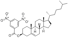 3,5-ジニトロ安息香酸コレスタ-5-エン-3β-イル 化学構造式