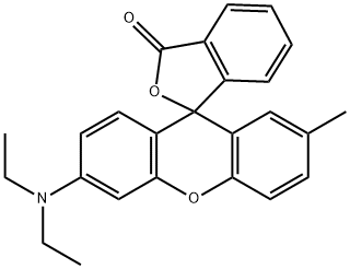 6-Diethylamino-2-methylspiro[9H-xanthene-9,1'(3'H)-isobenzofuran]-3'-one Struktur