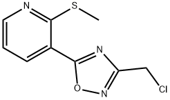 3-[3-氯甲基-1,2,4-氧二唑-5-基-2-甲基硫代)吡啶,252914-65-1,结构式