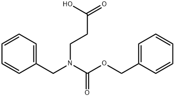 3-(ベンジル((ベンジルオキシ)カルボニル)アミノ)プロパン酸 化学構造式