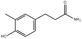 3-(4-Hydroxy-3-methylphenyl)propionamide 结构式