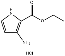 3-アミノ-2-エトキシカルボニルピロール塩酸塩 化学構造式