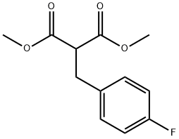 2-(4-フルオロベンジル)マロン酸ジメチル 化学構造式