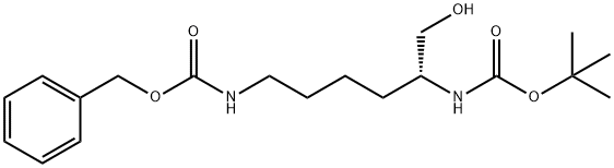 2-N-叔丁氧羰基-6-N-苄氧羰基-D-赖氨醇 结构式