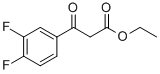 3-(3,4-DIFLUOROPHENYL)-3-OXO-PROPIONIC ACID ETHYL ESTER 化学構造式
