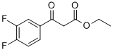 3-(3,4-DIFLUOROPHENYL)-3-OXO-PROPIONIC ACID ETHYL ESTER Structure