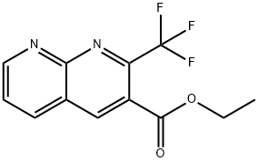 1,8-Naphthyridine-3-carboxylicacid,2-(trifluoromethyl)-,ethylester(9CI) Structure