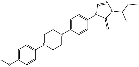 2,4-二氢-4-[4-[4-(4-甲氧基苯基)-1-哌嗪基]苯基]-2-(1-甲基丙基)-3H-1,2,4-三唑-3-酮,252964-68-4,结构式