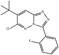 7-TERT-BUTYL-6-CHLORO-3-(2-FLUOROPHENYL)-[1,2,4]TRIAZOLO[4,3-B]PYRIDAZINE 结构式