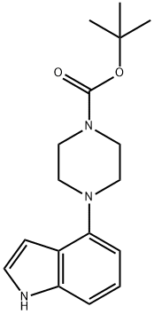 1-(1-叔丁氧羰基)-4-(4-吲哚基)哌嗪, 252978-89-5, 结构式