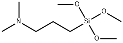 [3-(ジメチルアミノ)プロピル]トリメトキシシラン 化学構造式