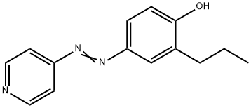 2-丙基-4-(4-吡啶基偶氮)苯酚, 253124-08-2, 结构式