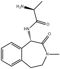 (S)-2-AMINO-N-((S)-3-METHYL-2-OXO-2,3,4,5-TETRAHYDRO-1H-BENZO[D]AZEPIN-1-YL)PROPANAMIDE, 253136-72-0, 结构式