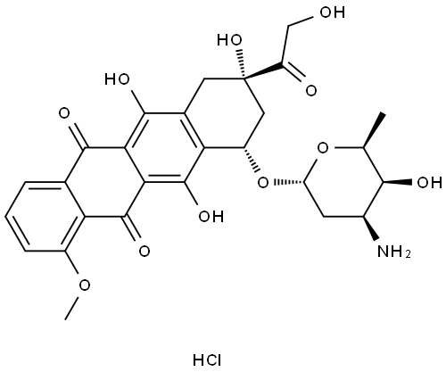 Doxorubicin hydrochloride Structure