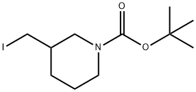 1-N-BOC-3-IODOMETHYLPIPERIDINE 化学構造式