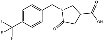5-OXO-1-[4-(TRIFLUOROMETHYL)BENZYL]PYRROLIDINE-3-CARBOXYLIC ACID Structure