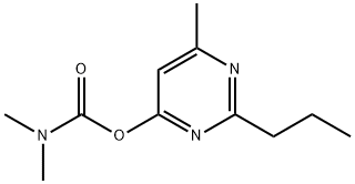 N,N-ジメチルカルバミド酸6-メチル-2-プロピルピリミジン-4-イル 化学構造式