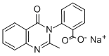2-[2-メチル-4-オキソ-3(4H)-キナゾリニル]安息香酸ナトリウム 化学構造式