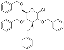 2,3,4,6-Tetra-O-benzyl-a-D-glucopyranosylchloride Struktur