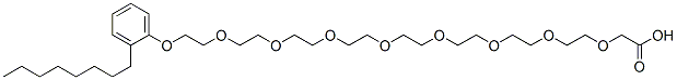 26-(octylphenoxy)-3,6,9,12,15,18,21,24-octaoxahexacosanoic acid Struktur