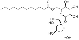 β-D-フルクトフラノシル-α-D-グルコピラノシドオクタラウラート 化学構造式