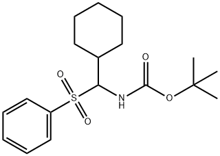 N</I>-BOC-ALPHA-(PHENYLSULFONYL)CYCLOHEXYLMETHYLAMINE, 97% Structure