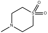 4-メチルテトラヒドロ-2H-1,4-チアジン1,1-ジオキシド 化学構造式