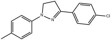 3-(p-Chlorophenyl)-1-p-tolyl-2-pyrazoline 结构式