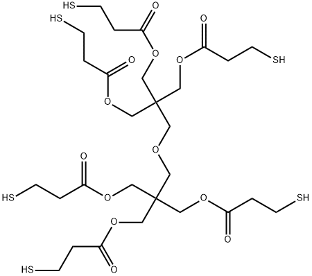 ビス(3-メルカプトプロパン酸)2-[[3-(3-メルカプト-1-オキソプロポキシ)-2,2-ビス[(3-メルカプト-1-オキソプロポキシ)メチル]プロポキシ]メチル]-2-[(3-メルカプト-1-オキソプロポキシ)メチル]-1,3-プロパンジイル 化学構造式