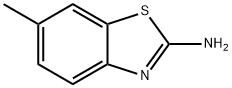 2-アミノ-6-メチルベンゾチアゾール 化学構造式