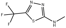 2-(メチルアミノ)-5-(トリフルオロメチル)-1,3,4-チアジアゾール 化学構造式