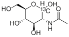 2-ACETAMIDO-2-DEOXY-D-[1-13C]GLUCOSE, 253679-94-6, 结构式