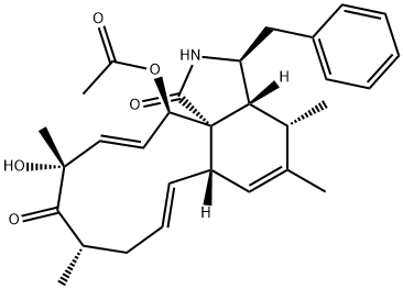 (13E,16S,18R,19E,21R)-21-(アセチルオキシ)-18-ヒドロキシ-16,18-ジメチル-10-フェニル[11]サイトカラサ-6,13,19-トリエン-1,17-ジオン 化学構造式