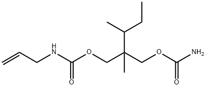 N-Allylcarbamic acid 2-(carbamoyloxymethyl)-2,3-dimethylpentyl ester Struktur