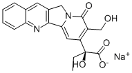 (S)-2-ヒドロキシ-2-[[9,11-ジヒドロ-8-(ヒドロキシメチル)-9-オキソインドリジノ[1,2-b]キノリン]-7-イル]酪酸ナトリウム 化学構造式