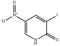 2-HYDROXY-3-IODO-5-NITROPYRIDINE  97 Structure