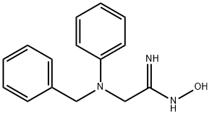 2-[フェニル(フェニルメチル)アミノ]アセトアミドオキシム 化学構造式