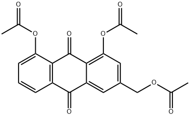 1,8-二羟基-3-(羟甲基)蒽醌三醋酸酯 结构式