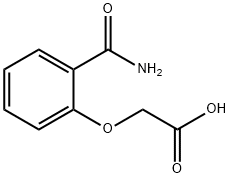 (2-カルバモイルフェノキシ)酢酸 化学構造式