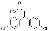 4-クロロ-β-(4-クロロフェニル)ベンゼンプロパン酸 化学構造式