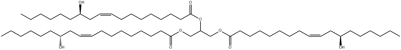propane-1,2,3-triyl tris(12-hydroxyoctadec-9-enoate), stereoisomer Struktur