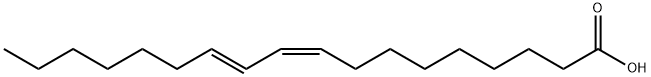 （9Z，11E）-オクタデカ-9，11-ジエン酸 化学構造式
