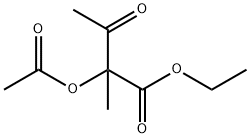 2-(アセチルオキシ)-2-メチル-3-オキソブタン酸エチル 化学構造式