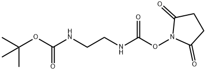 N-琥珀酰亚胺基 N,N′-乙烯基二(氨基甲酸)叔丁酯, 254100-95-3, 结构式